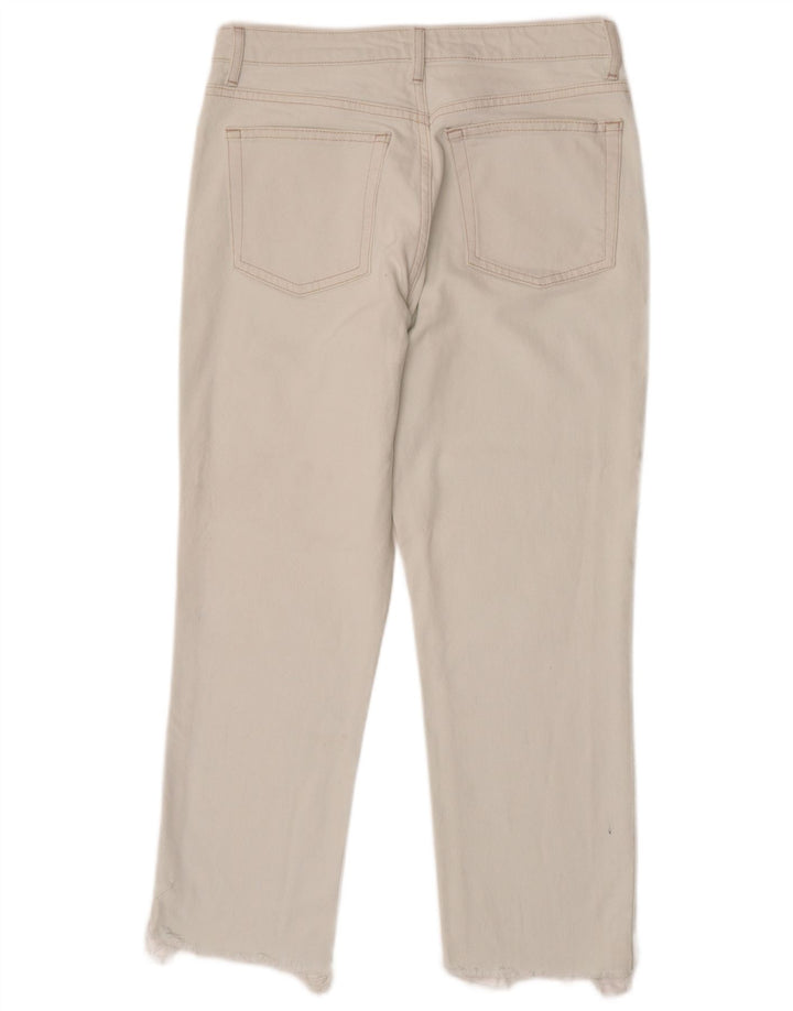 TOPSHOP Γυναικείο Crop Straight Jeans W30 L25 Λευκό