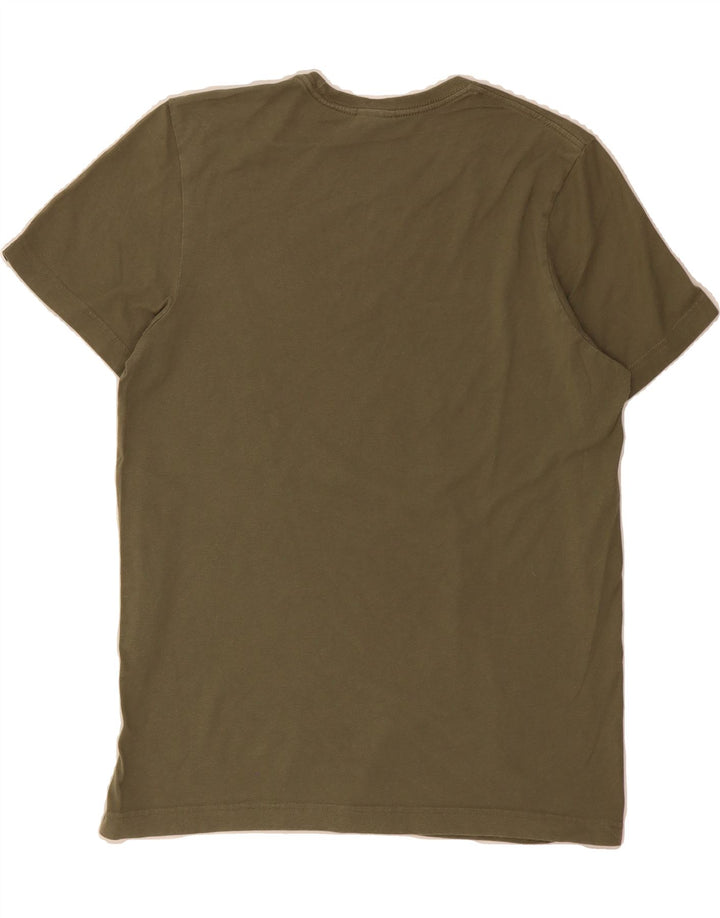 ADIDAS Mens Graphic T-Shirt Top Small Khaki Vintage Adidas and Second-Hand Adidas from Messina Hembry 