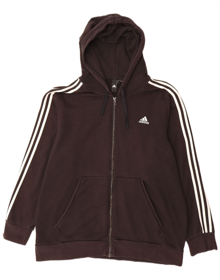 Ανδρικό πουλόβερ Adidas με φερμουάρ 2XL μαύρο