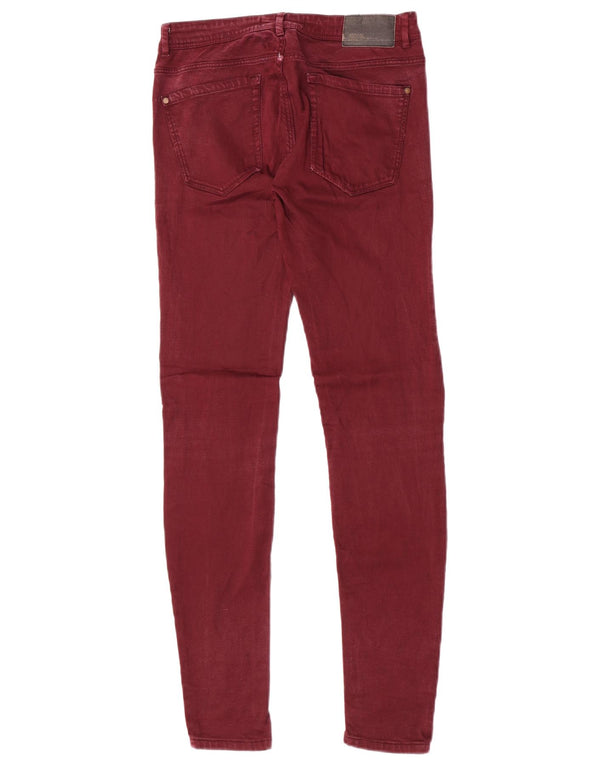 Zara Womens Trafaluc Skinny Jeans EU 38 Small W28 L31 Burgundy