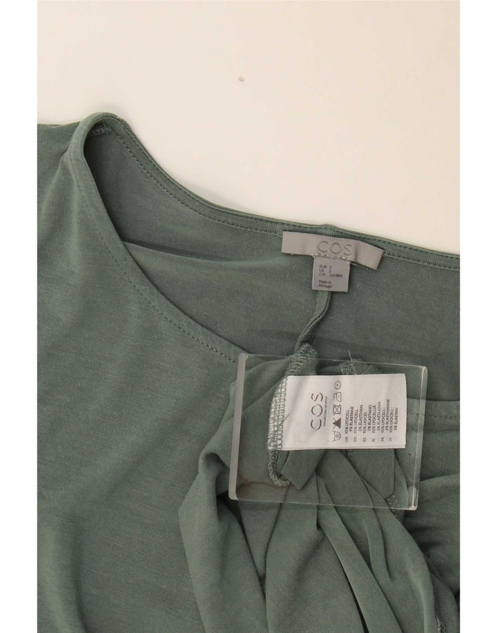 Cos Γυναικείο τοπ μακρυμάνικο UK 10 Small Green Lyocell
