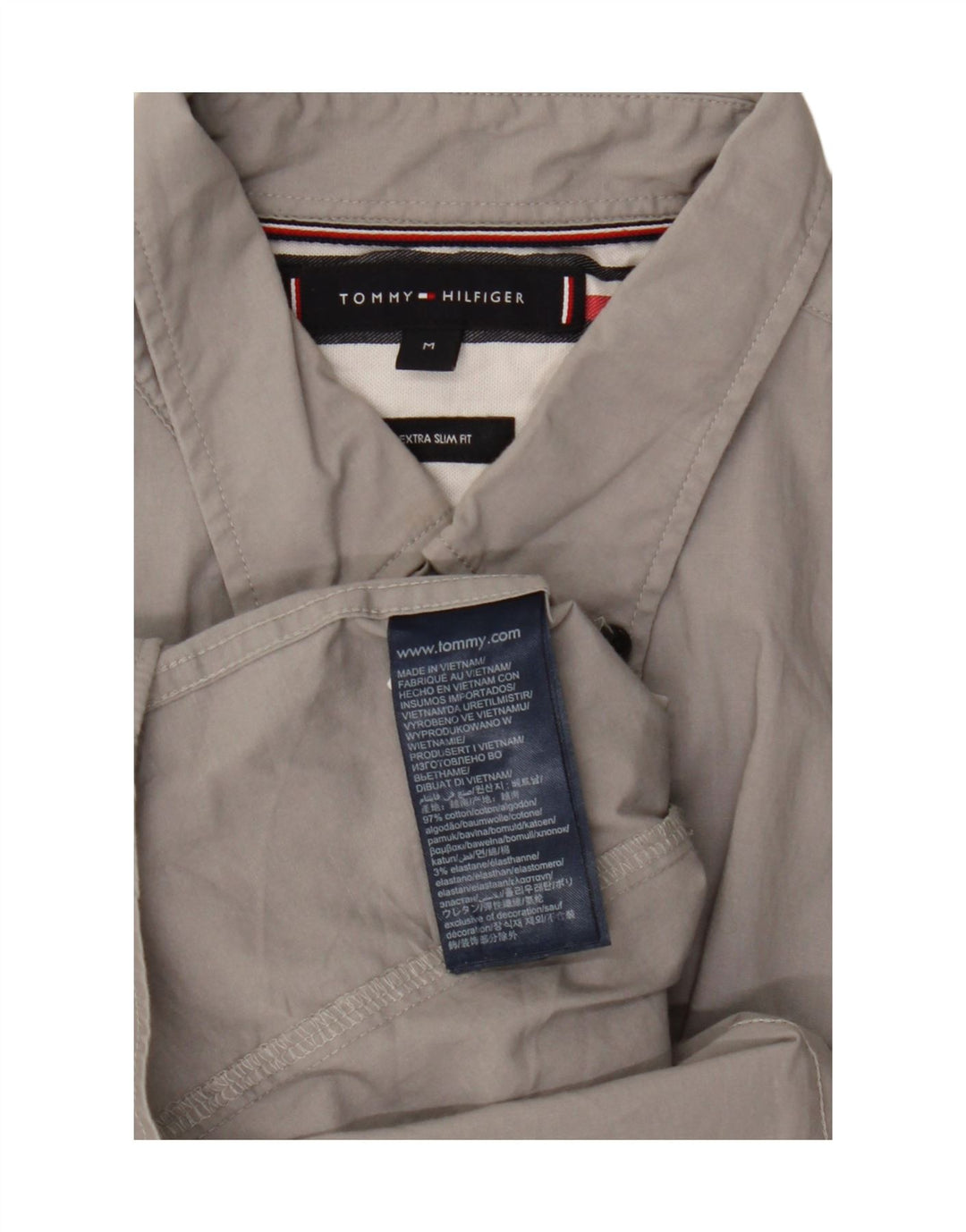 Ανδρικό πουκάμισο Tommy Hilfiger Extra Slim Fit Μεσαίο γκρι βαμβακερό