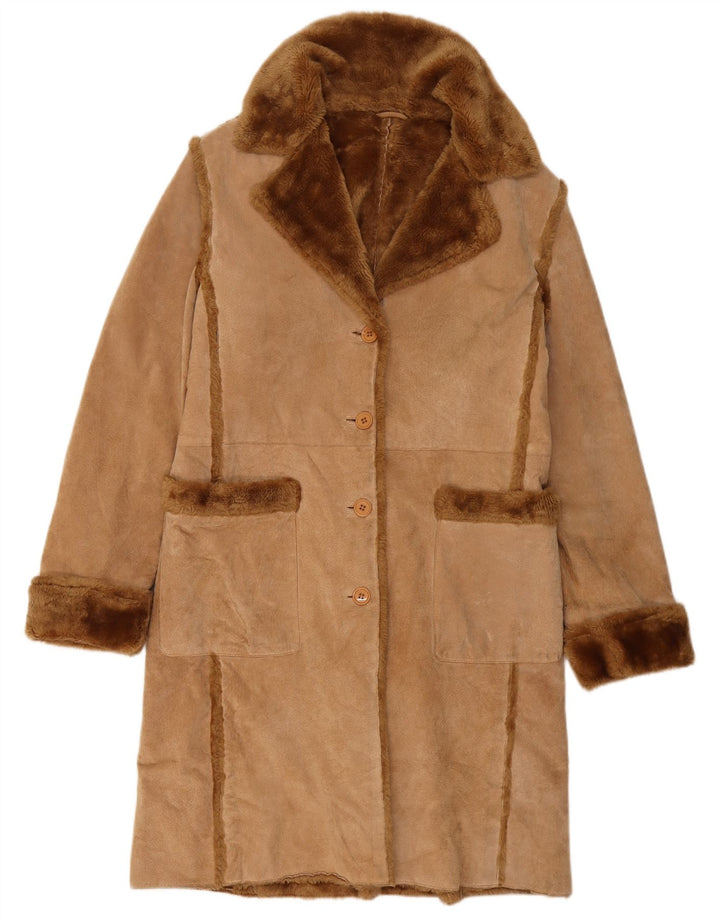 Γυναικείο Shearling Coat Montereggi IT 46 Large Beige Leather