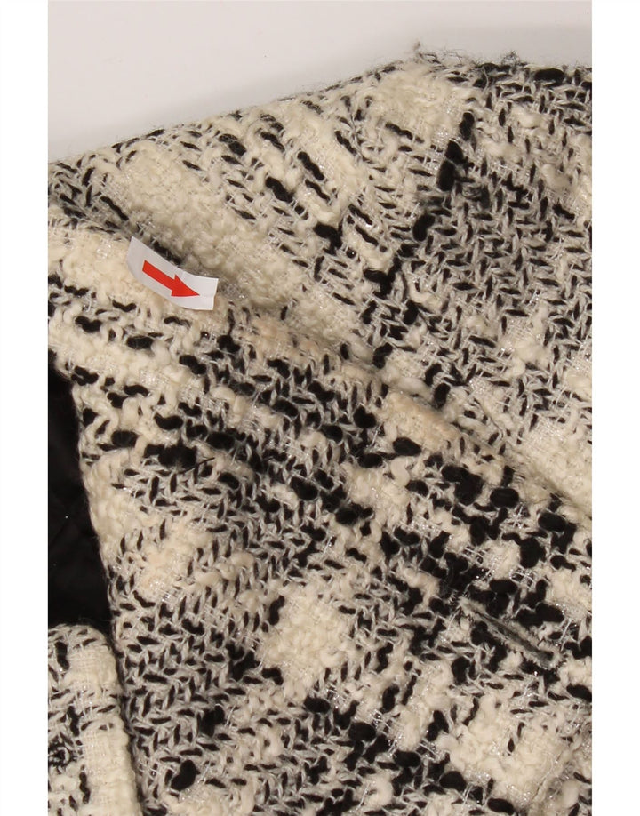 Zara Γυναικείο μπουφάν με διπλό στήθος UK 10 Small White Check