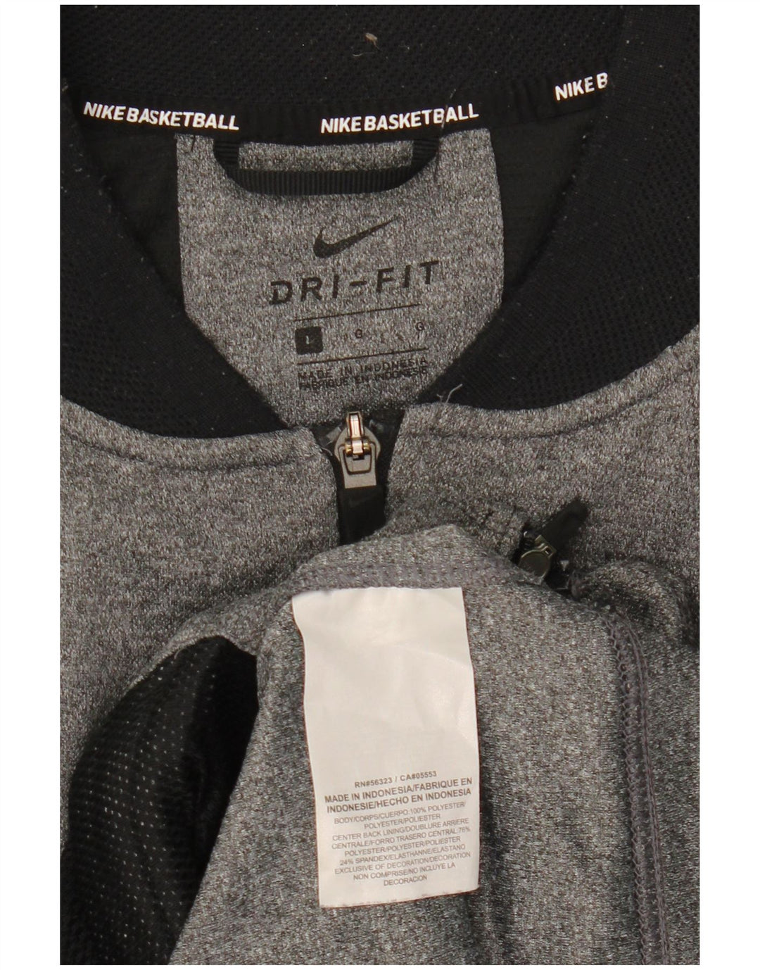 Ανδρική φόρμα Nike Dri Fit Μπουφάν με μεγάλο γκρι πολυεστέρα