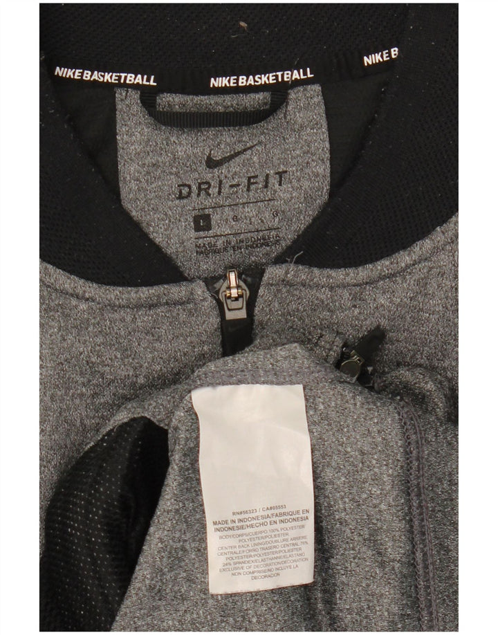 Ανδρική φόρμα Nike Dri Fit Μπουφάν με μεγάλο γκρι πολυεστέρα
