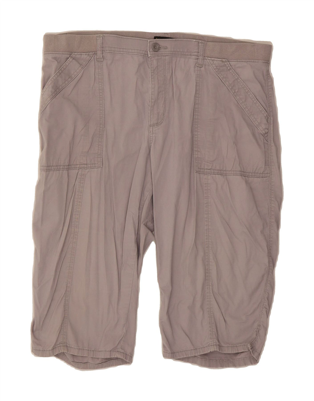 LEE Womens Mid Rise Relaxed Fit Bermuda Shorts W38  XL Grey Vintage Lee and Second-Hand Lee from Messina Hembry 