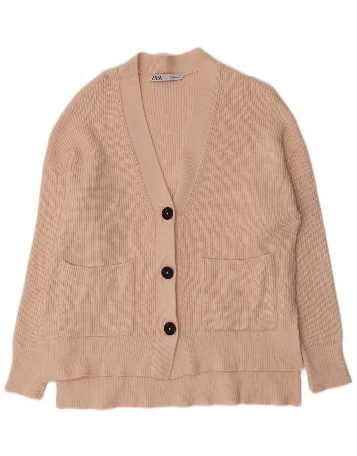 Zara Γυναικείο πουλόβερ με ζακέτα UK 10 Small Beige