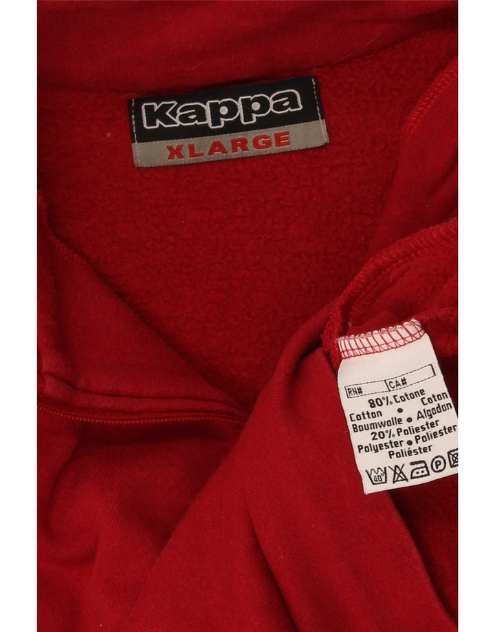 Ανδρικό φούτερ Kappa με φερμουάρ Jumper XL Κόκκινο βαμβακερό