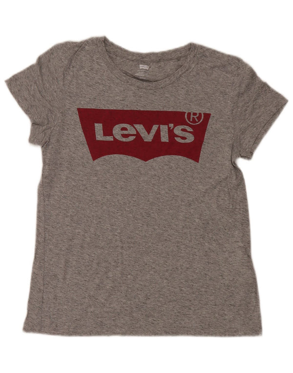Γυναικείο γραφικό μπλουζάκι Levi's Top UK 10 Small Grey Flecked Cotton