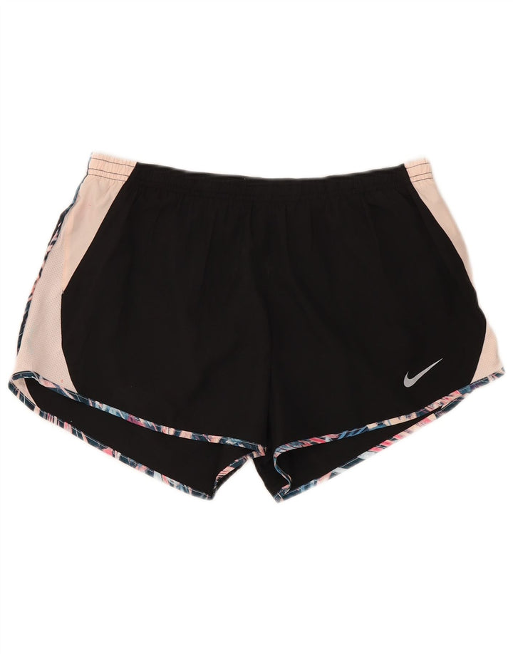 Γυναικείο αθλητικό σορτς Nike Dri Fit UK 14 Μεγάλο μαύρο χρώμα πολυεστέρα