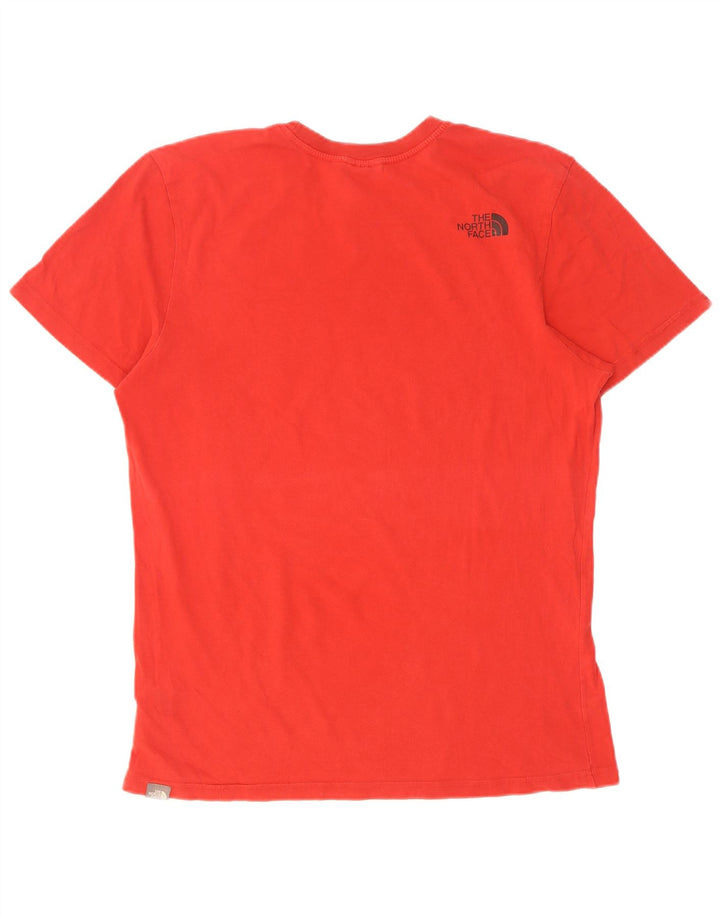 Ανδρικό γραφικό T-Shirt North Face Top μεσαίο κόκκινο βαμβακερό