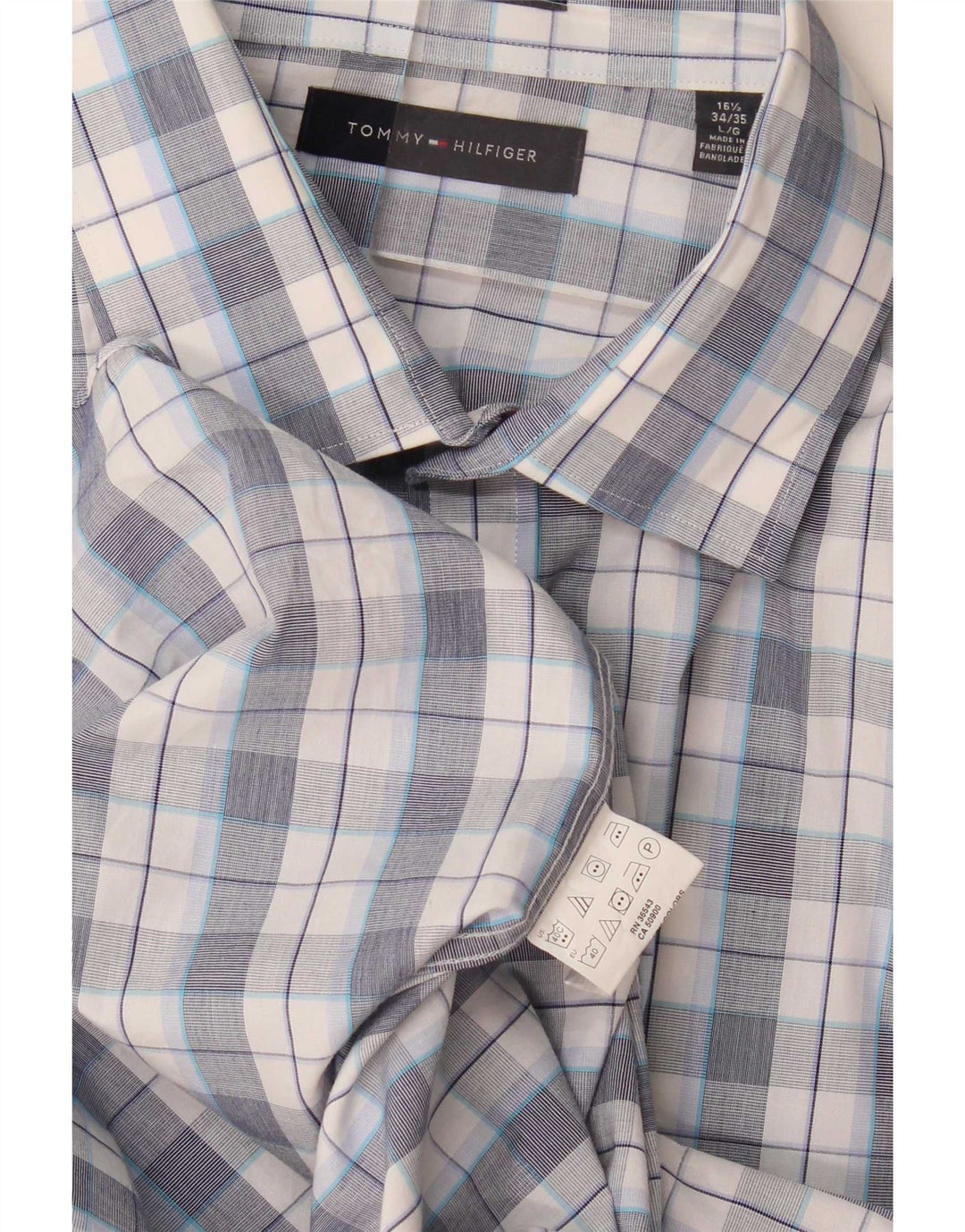 Ανδρικό πουκάμισο Tommy Hilfiger Size 16 1/2 Large Blue Check