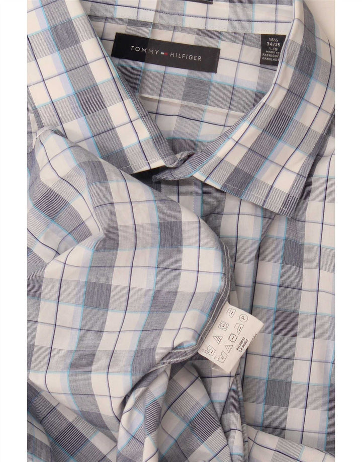 Ανδρικό πουκάμισο Tommy Hilfiger Size 16 1/2 Large Blue Check