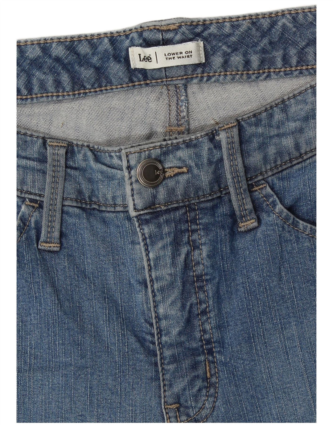 LEE Γυναικείο Κάπρι Τζιν Χαμηλής Μέσης W30 L17 Μπλε