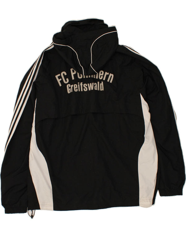 Ανδρικό γραφικό μπουφάν βροχής ADIDAS UK 48/50 XL μαύρο πολυεστέρα