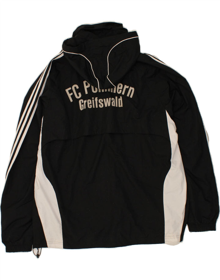 Ανδρικό γραφικό μπουφάν βροχής ADIDAS UK 48/50 XL μαύρο πολυεστέρα