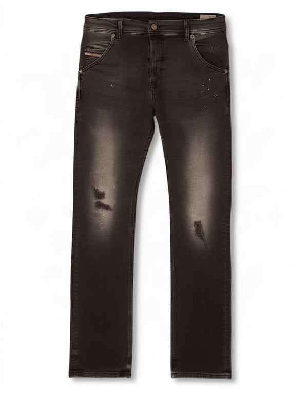 Diesel Boys Krooley Distressed Slim Jeans 15-16 Years W30 L31 Black Cotton