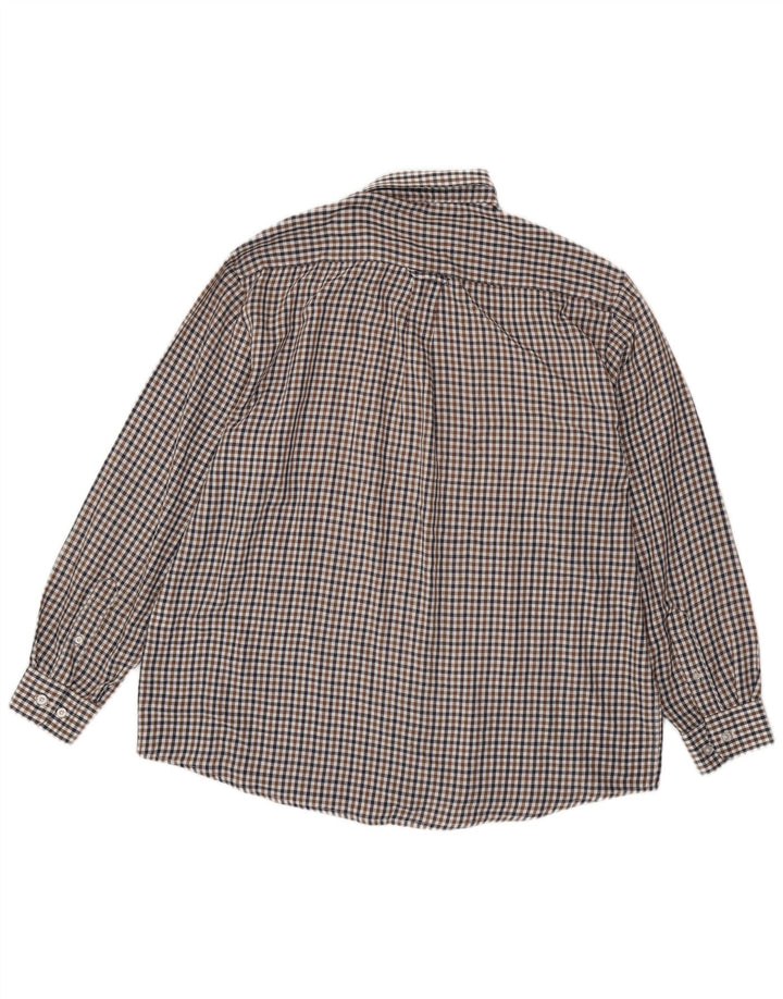 Ανδρικό πουκάμισο James Pringle XL Brown Check Polyester