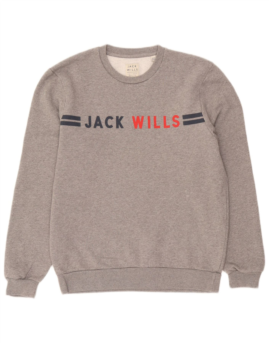 Ανδρικό γραφικό φούτερ Jack Wills, μεσαίο γκρι βαμβακερό