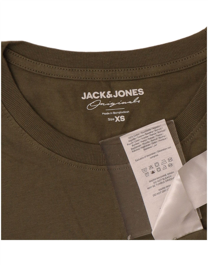Ανδρικό T-Shirt JACK & JONES Τοπ XS Χακί Βαμβακερό
