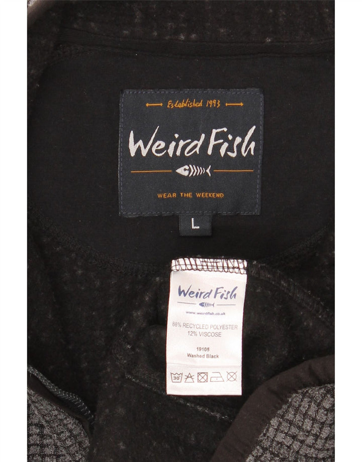 Weird Fish Mens Fleece Jacket UK 40 Large Grey Polyester