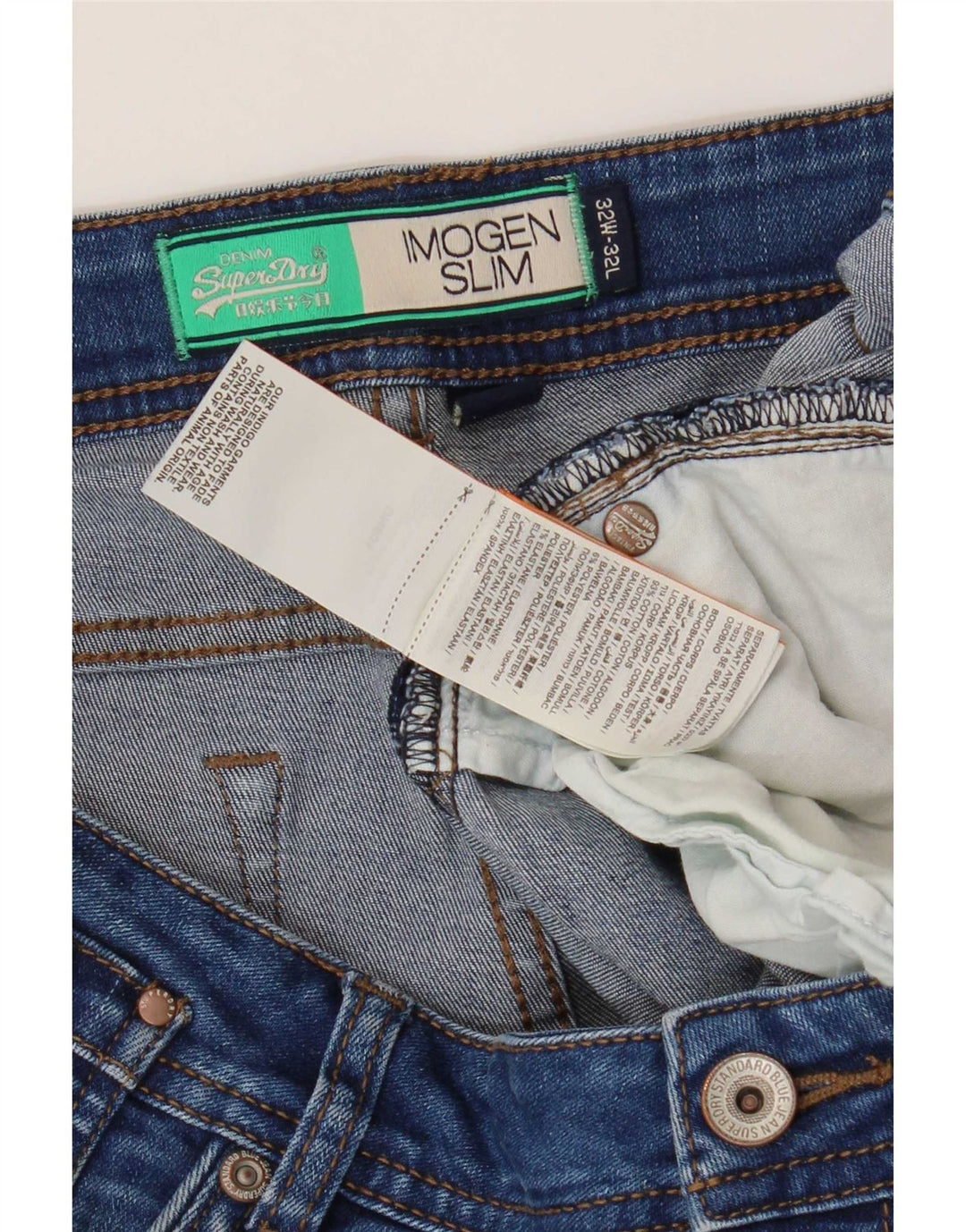 Superdry Γυναικείο Imogen Slim Jeans W32 L32 Μπλε βαμβακερό