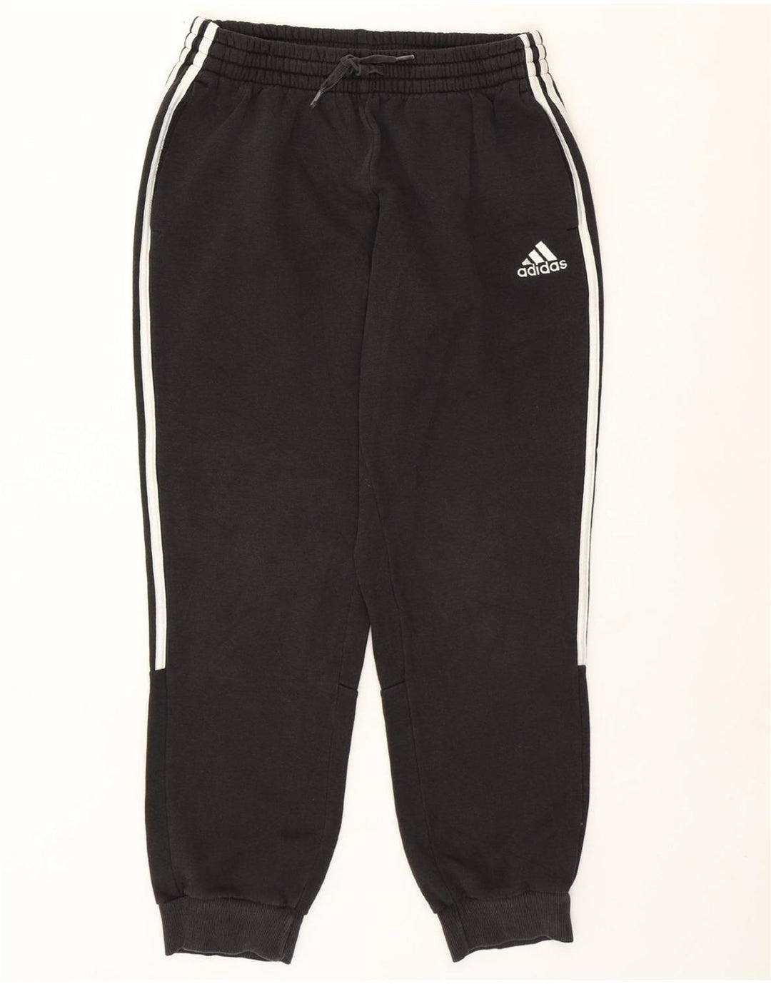 Γυναικεία αθλητική φόρμα ADIDAS Παντελόνι Joggers UK 12 μεσαίο μαύρο βαμβακερό