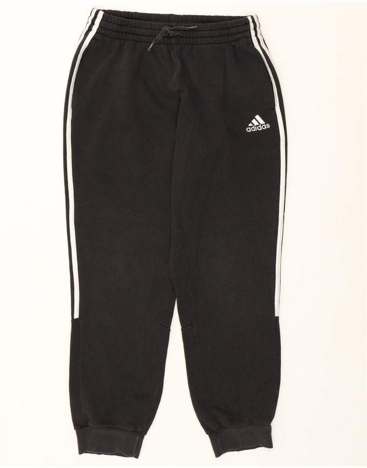 Γυναικεία αθλητική φόρμα ADIDAS Παντελόνι Joggers UK 12 μεσαίο μαύρο βαμβακερό
