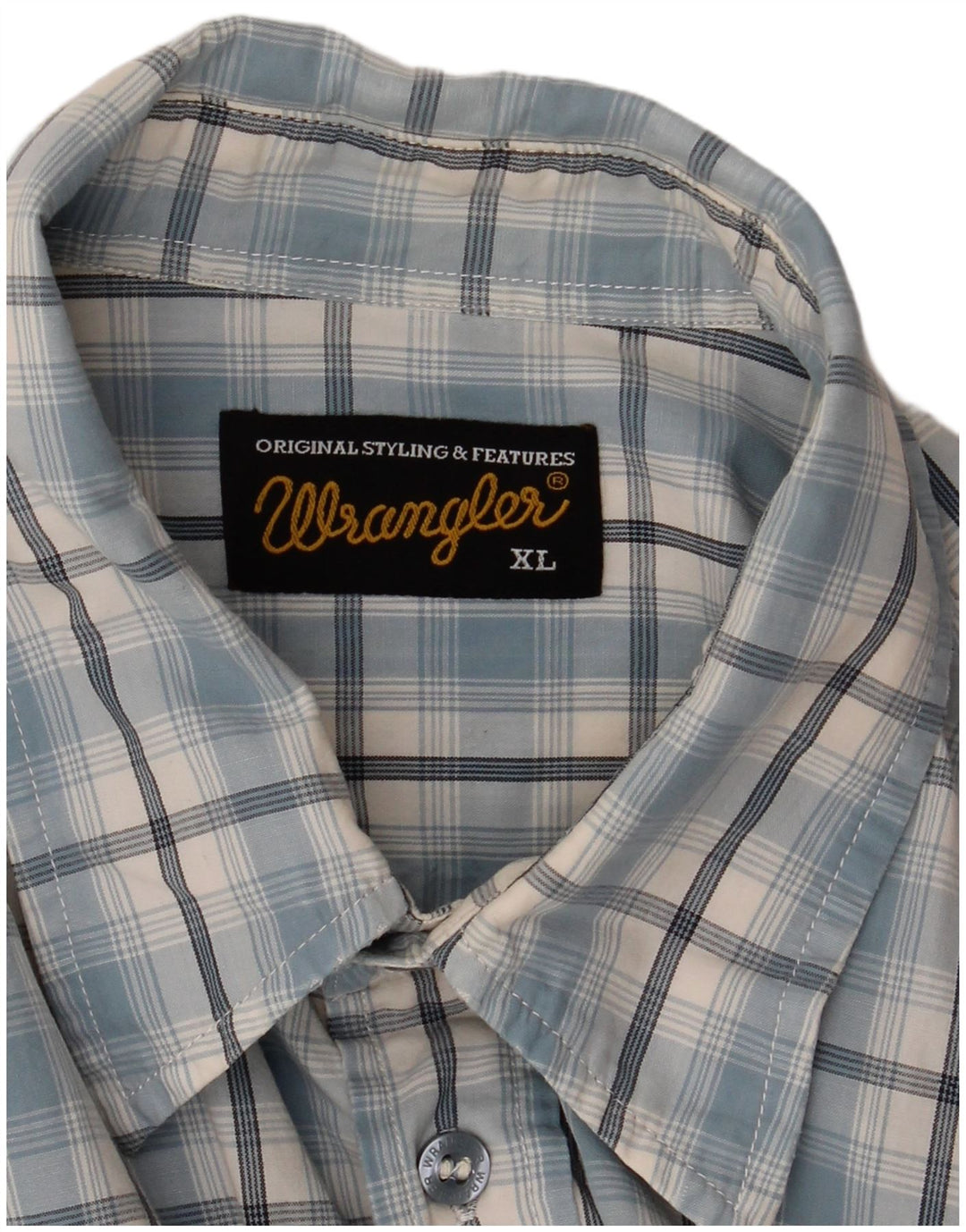 Ανδρικό πουκάμισο Wrangler XL Blue Check