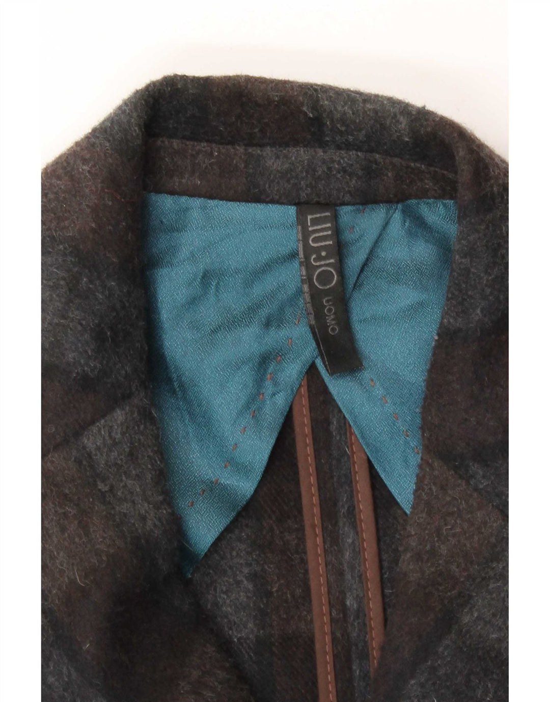 Ανδρικό πανωφόρι Liu Jo IT 50 Large Grey Check Wool