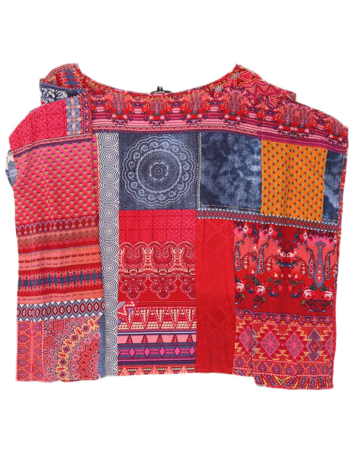 Desigual Γυναικεία Πόντσο Μπλούζα Τοπ UK 10 Μικρά πολύχρωμα συνονθύλευμα