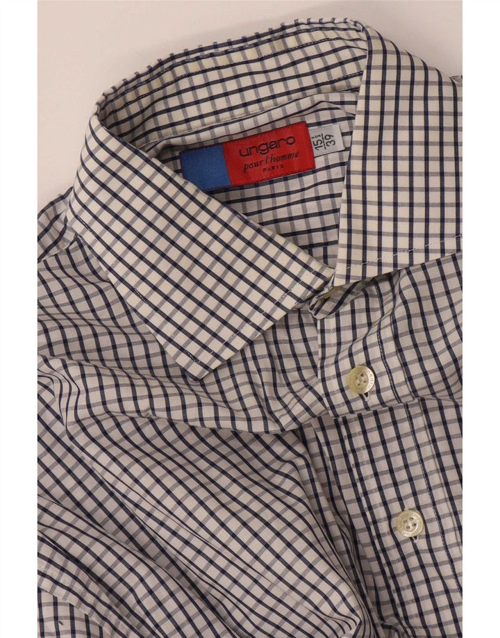 Ungaro Ανδρικό Πουκάμισο Μέγεθος 39 15 1/2 Medium White Check