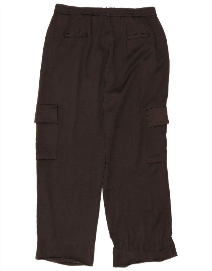 Zara Γυναικεία φόρμα Cargo Παντελόνι UK 18 XL Μαύρο