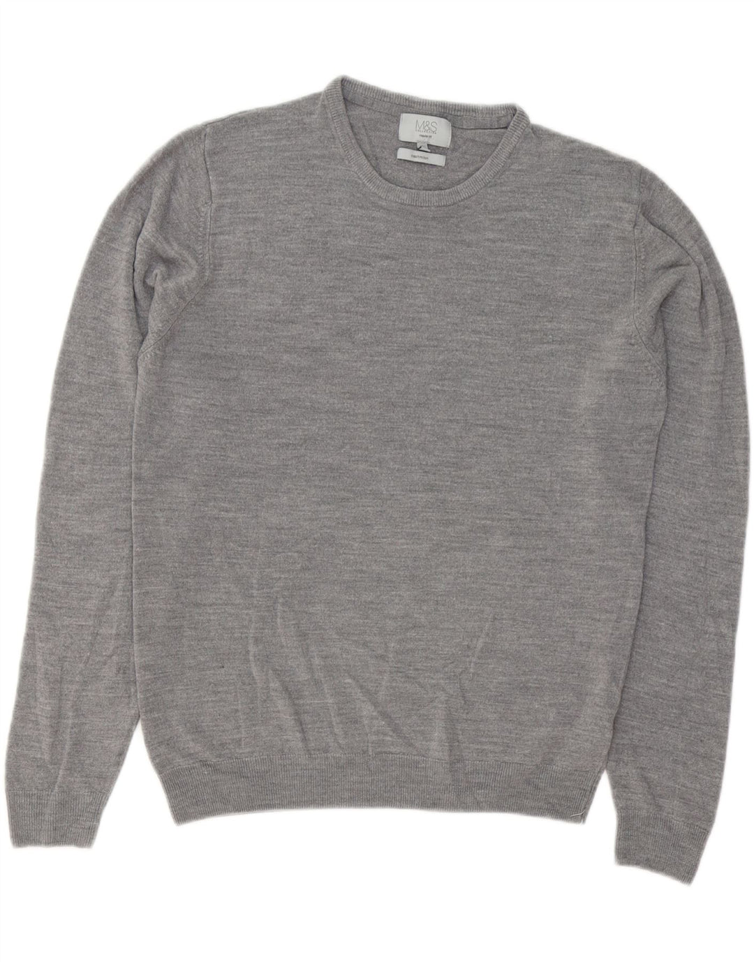 Ανδρικό πουλόβερ Marks & Spencer Regular Fit Crew Neck Jumper Large Grey