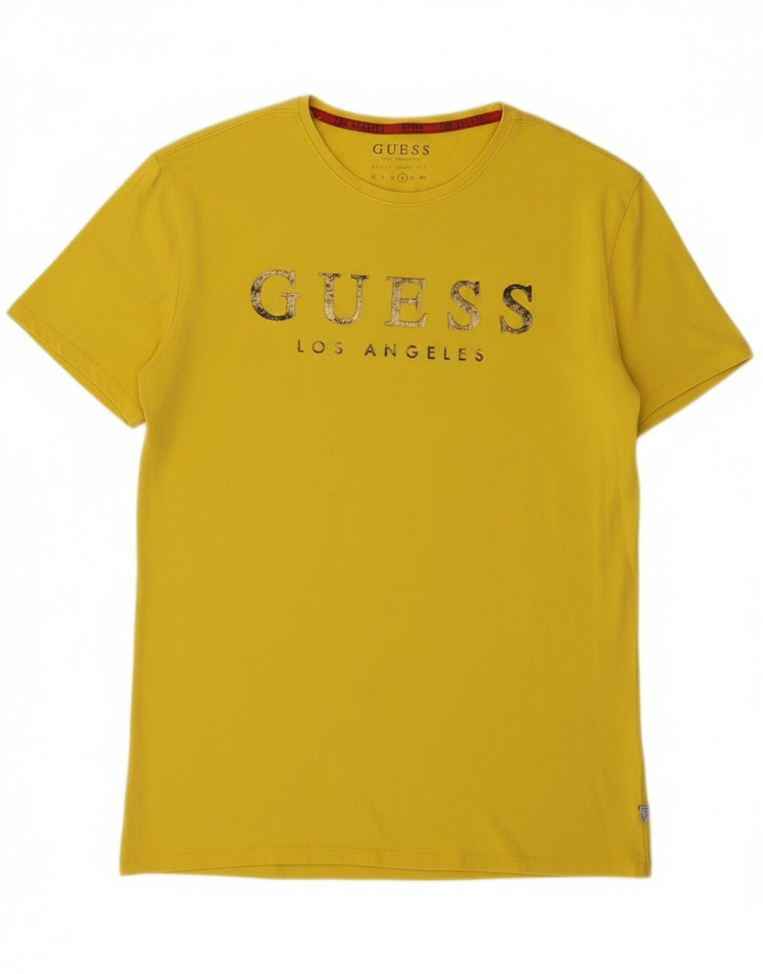 Ανδρικό γραφικό μπλουζάκι Guess Top Large Yellow
