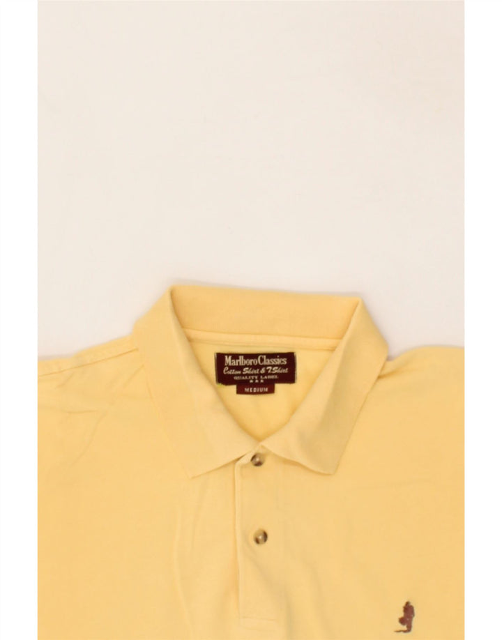 MARLBORO CLASSICS Mens Polo Shirt Medium Yellow Cotton Vintage Marlboro Classics and Second-Hand Marlboro Classics from Messina Hembry 