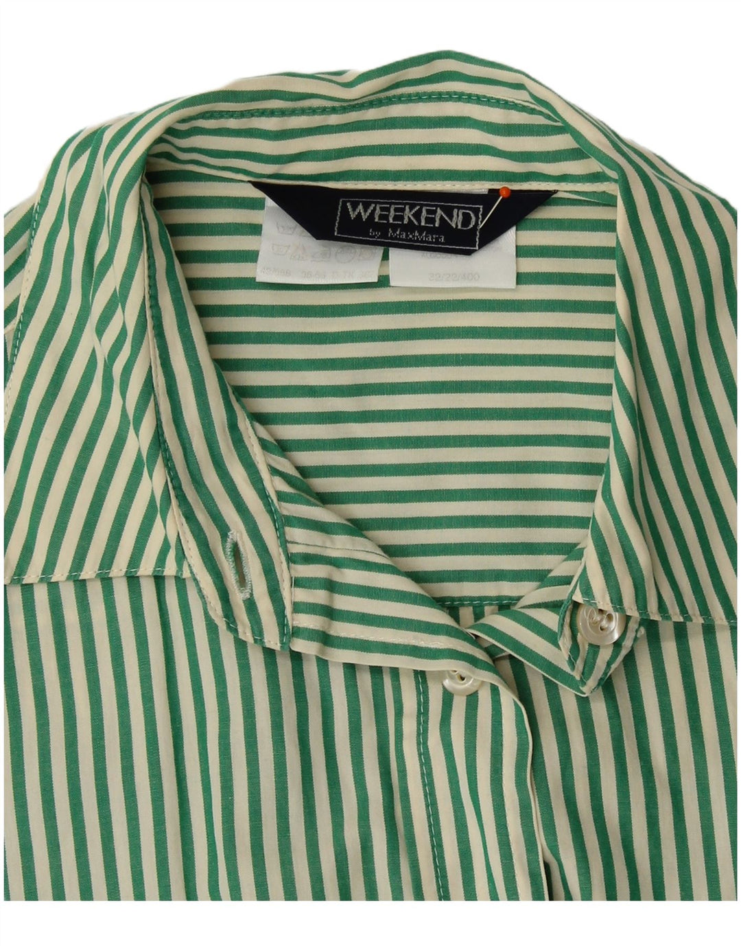 MAX MARA Γυναικείο πουκάμισο Weekend UK 16 Large Green Pinstripe