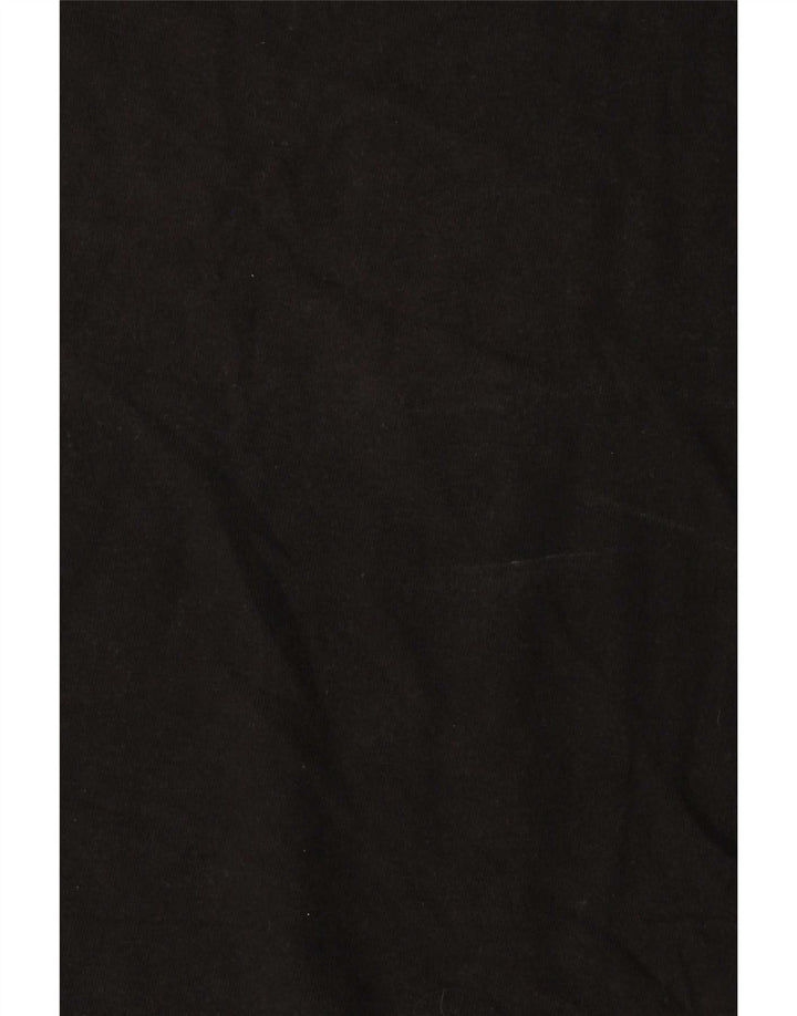 Reebok Γυναικείο T-Shirt Top UK 12 μεσαίο μαύρο βαμβακερό