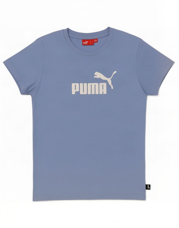Γυναικείο γραφικό μπλουζάκι Puma Top UK 12 μεσαίο μπλε βαμβακερό