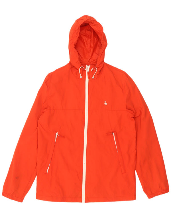 Jack Wills Ανδρικό Μπουφάν με κουκούλα αντιανεμικό UK 36 Small Orange Nylon