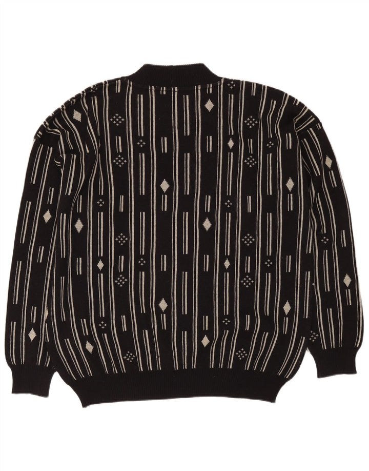 Ανδρικό πουλόβερ De Pietri Crew Neck Jumper IT 48 Medium Black Geometric