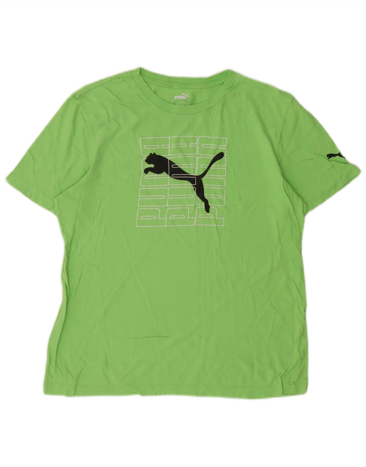 Γυναικείο γραφικό μπλουζάκι PUMA Top UK 14 Medium Green