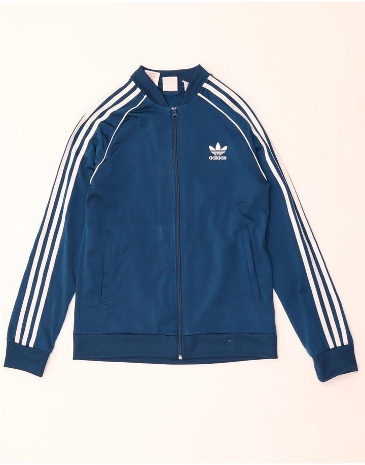 Τοπ μπουφάν Adidas Boys Tracksuit 13-14 Years Blue Polyester
