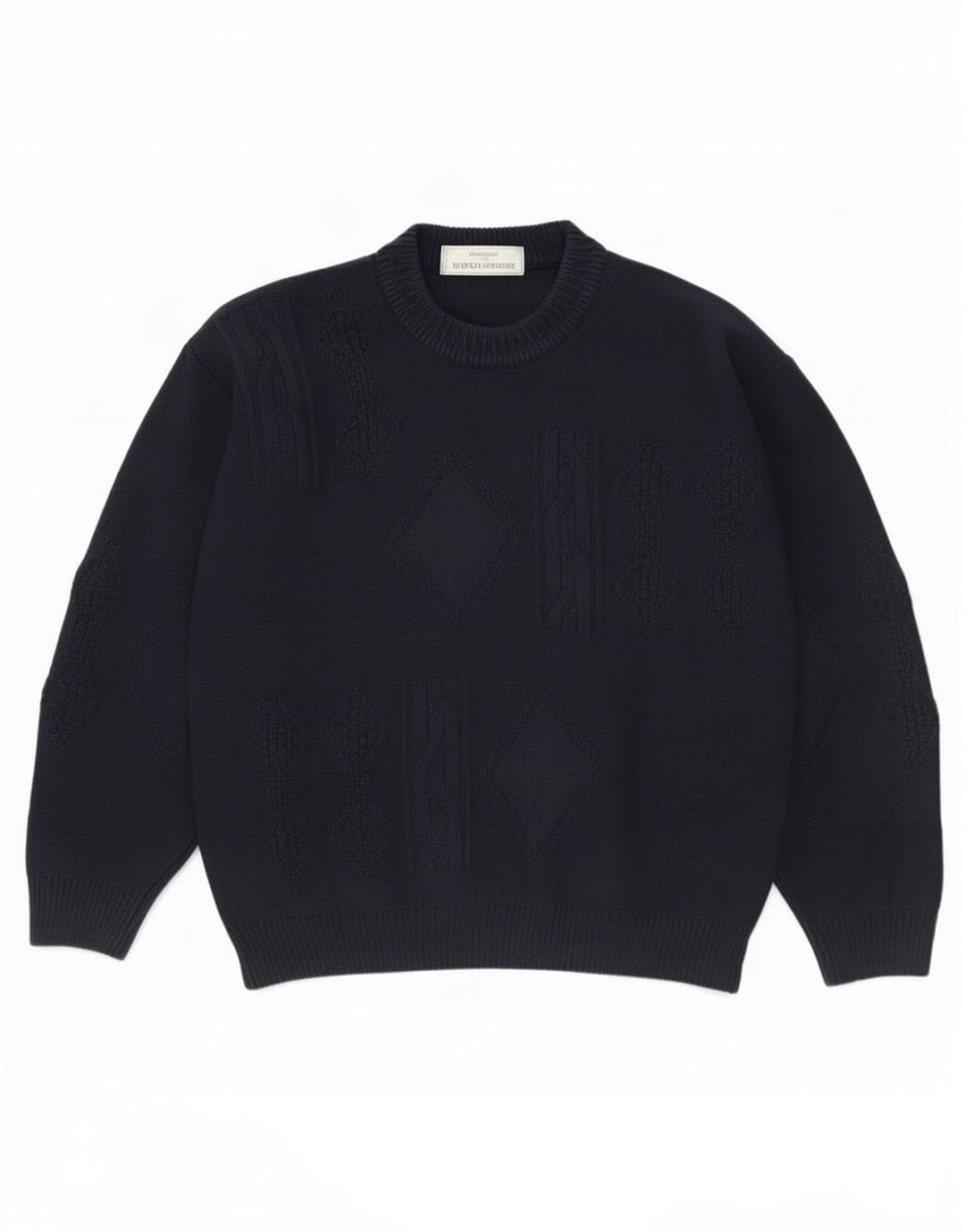 Marks & Spencer Ανδρικό πουλόβερ με λαιμόκοψη St. Michael Crew Medium Navy Blue