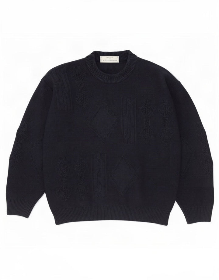 Marks & Spencer Ανδρικό πουλόβερ με λαιμόκοψη St. Michael Crew Medium Navy Blue