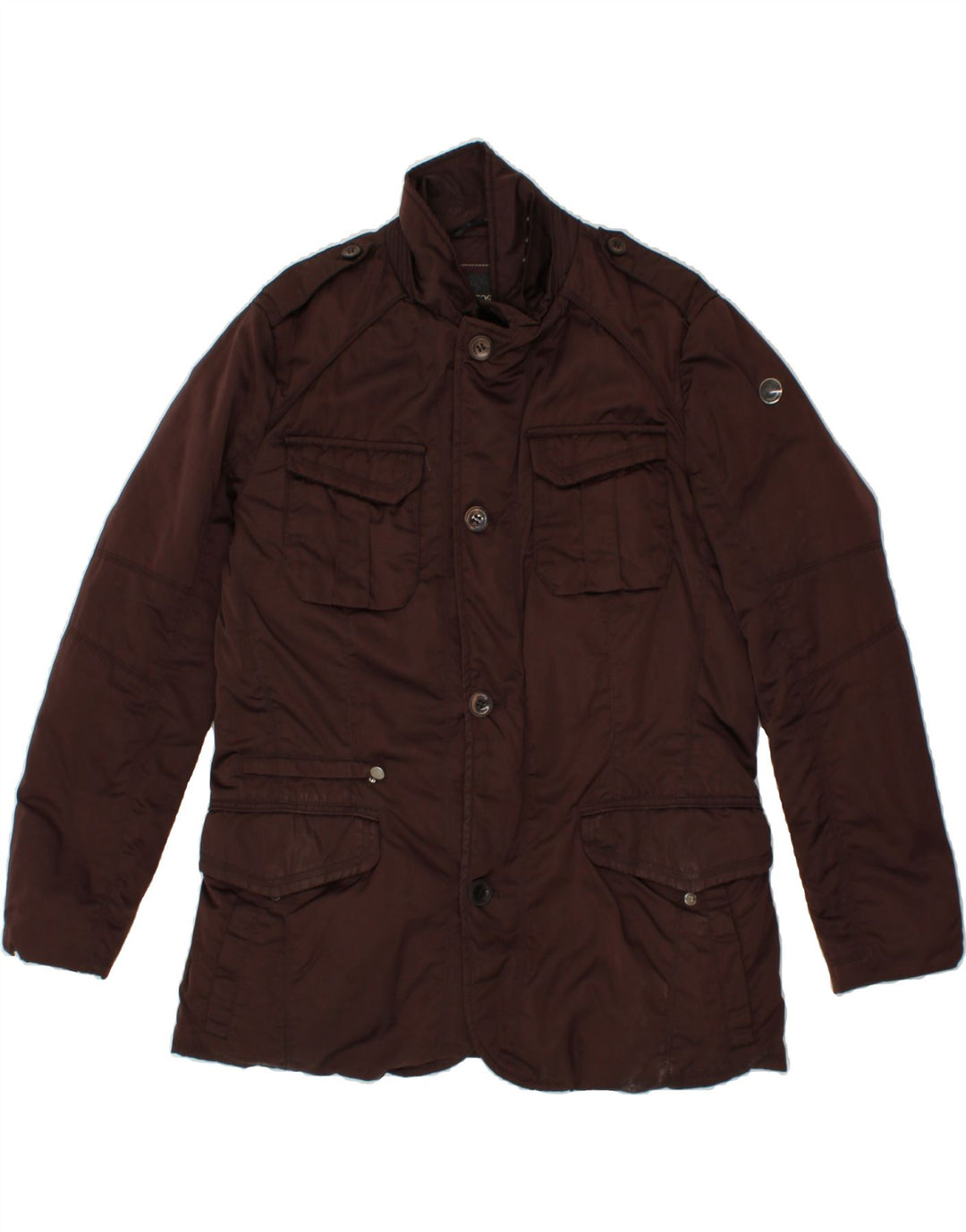 GEO SPIRIT Ανδρικό Military Jacket IT 56 3XL Maroon Polyester