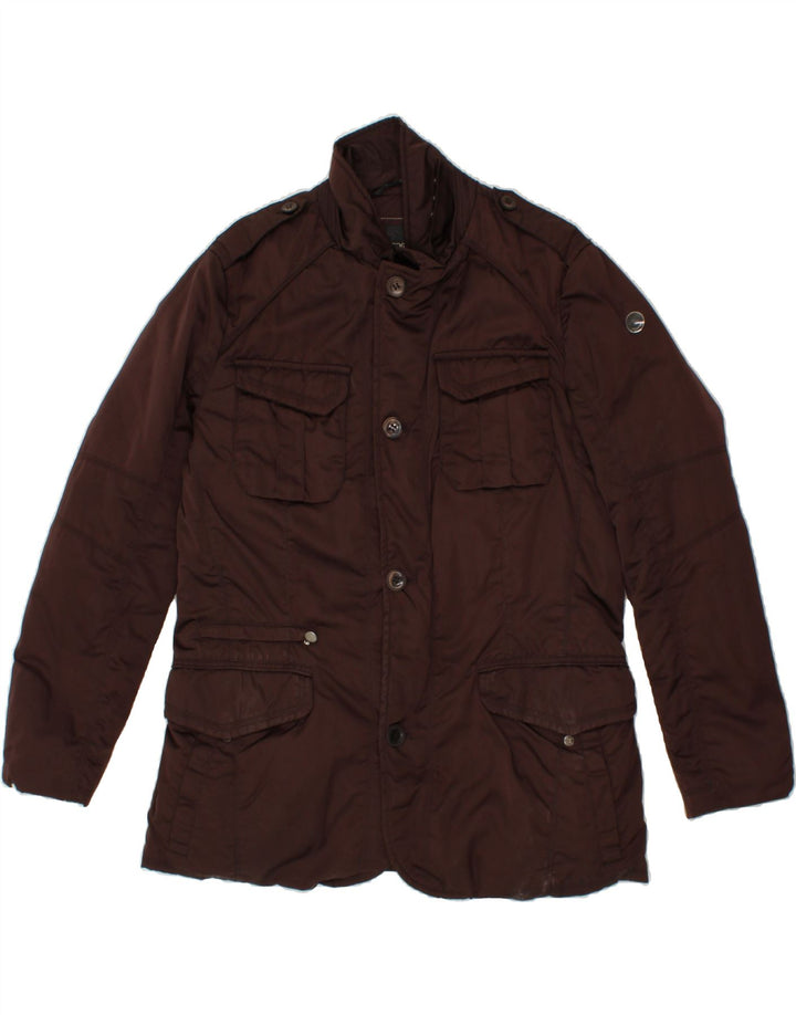 GEO SPIRIT Ανδρικό Military Jacket IT 56 3XL Maroon Polyester