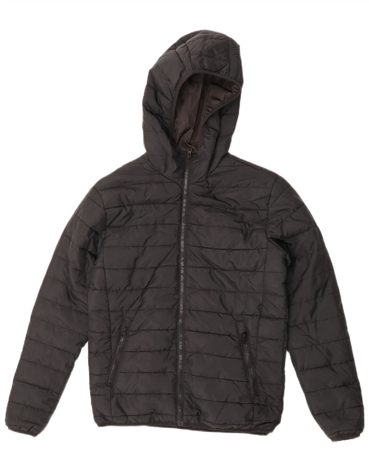 Jack & Jones Ανδρικό μπουφάν με κουκούλα UK 34 XS μαύρο πολυεστέρα