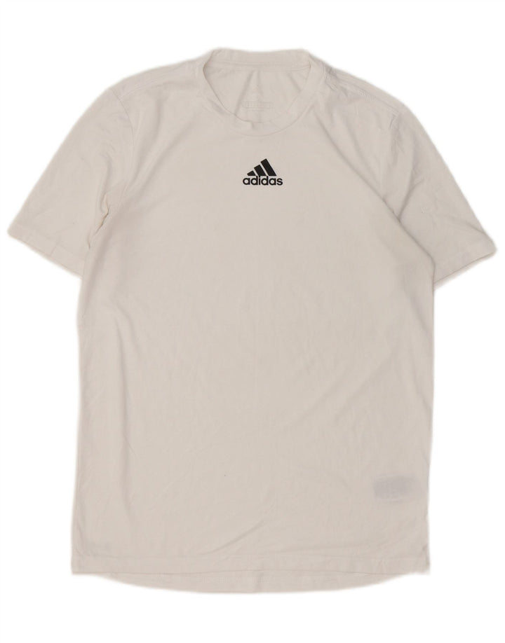 Adidas Ανδρικό T-Shirt Aeroready Top Small White Polyester